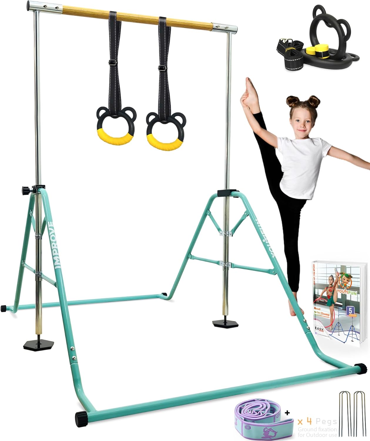 folding gymnastics bar